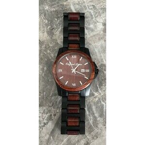 Men's Original Grain OG Classic Rosewood Black & Red 43 mm Watch